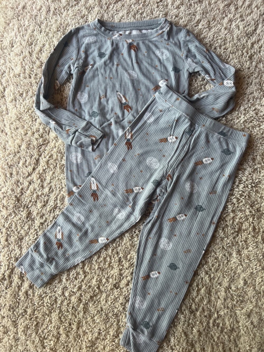 Brave Little Ones Rocket Ship Print PJs